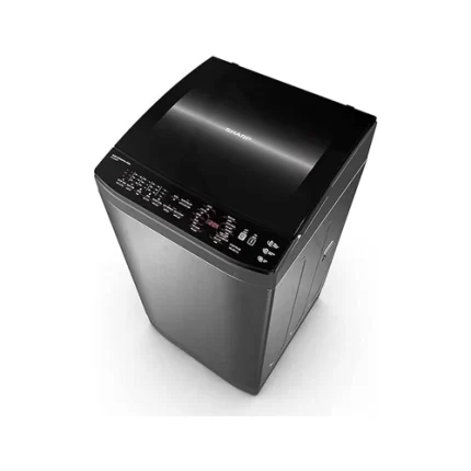 Sharp vertical washing machine, 11 kg, silver - ES-TN11GSLP