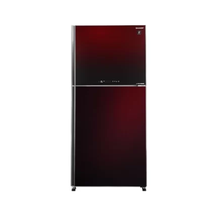 Sharp refrigerator, 58 doors, new red glass - SJ-GV58G-RD